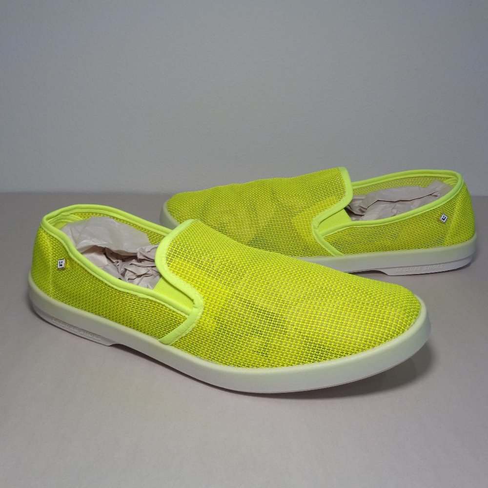 Rivieras Size 10.5 M Eur 44 RECIF Yellow Mesh Slip On Sneakers New Men's Shoes